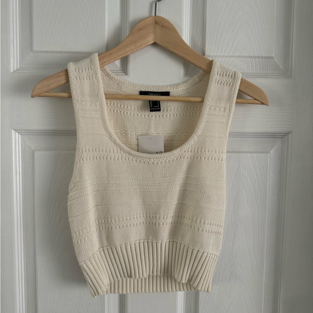 NWT Forever 21 Cream Tank